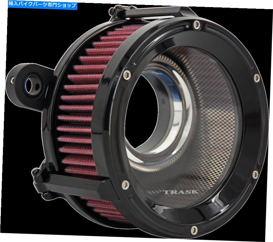 Air Filter トラスクアサルトチャージハイフローエアクリーナーグロスブラックパウダーコートTM-1023GBK Trask Assault Charge High Flow Air Cleaner Gloss Black Powdercoat TM-1023GBK【並行輸入品】