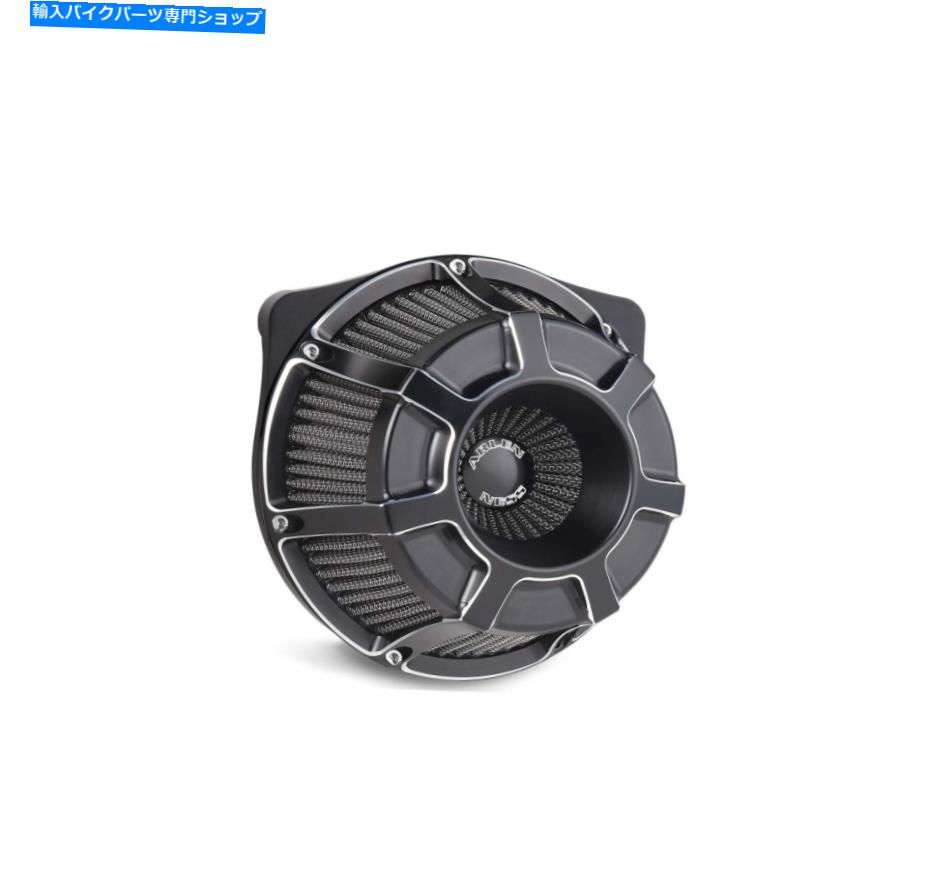 Air Filter アーレンネス逆ベベルブラックカットステージ1エアクリーナーハーレーXL 91-16 Arlen Ness Inverted Bevelled Black Cut Stage 1 Air Cleaner Harley XL 91-16【並行輸入品】