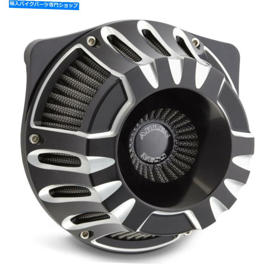 Air Filter アーレンネス逆カットブラックカットステージ1エアクリーナーハーレーツインカム99-16 Arlen Ness Inverted Deep Cut Black Cut Stage 1 Air Cleaner Harley Twin Cam 99-16【並行輸入品】