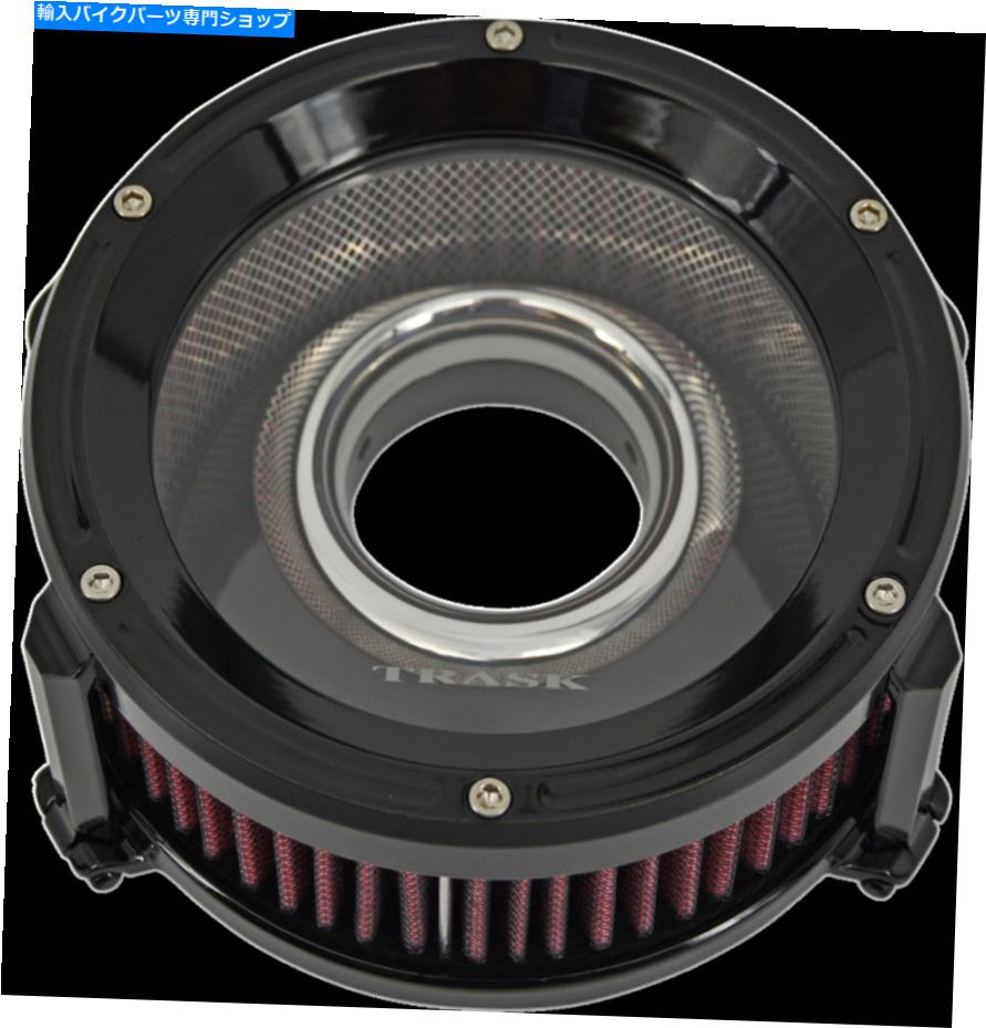 Air Filter トラスクアサルトチャージハイフローエアクリーナーグロスブラックパウダーコートTM-1021GBK Trask Assault Charge High Flow Air Cleaner Gloss Black Powdercoat TM-1021GBK【並行輸入品】