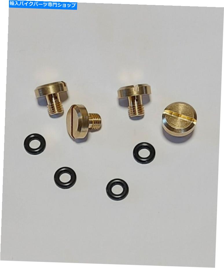 Carburetor Part ミクニVM26 VM28 VM32キャブレターフロートボウルドレインネジX4 Mikuni VM26 VM28 VM32 Carburetor Float Bowl Drain Screws X4 includes O Rings【並行輸入品】