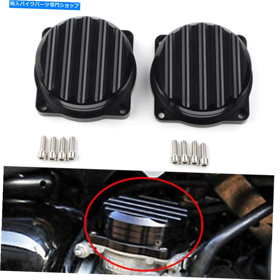 Carburetor Part 2xブラックバイクキャブレターカバー炭水化物トップスリップルフィットThruxton 900 2008-2015 2x Black Motorcycle Carburetor Cover Carb Tops Ripple Fit Thruxton 900 2008-2015【並行輸入品】