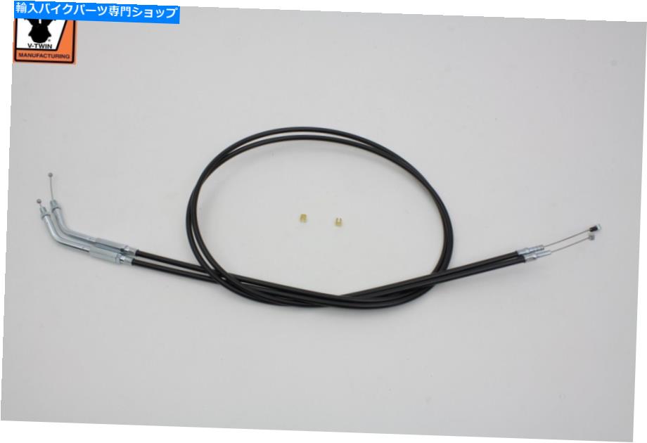 Cables スロットル＆アイドルケーブルセットW 45°エルボフィッティングシャベル4速エボスポーススターFXR Throttle & Idle Cable Set w 45° Elbow Fitting Shovel 4-Speed EVO Sporster FXR【並行輸入品】