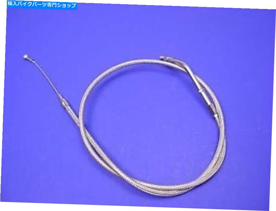 Cables 35.875ケーシングを備えた編組ステンレス鋼アイドルケーブルはハーレーダビッドソンに適合します Braided Stainless Steel Idle Cable with 35.875 Casing fits Harley-Davidson【並行輸入品】