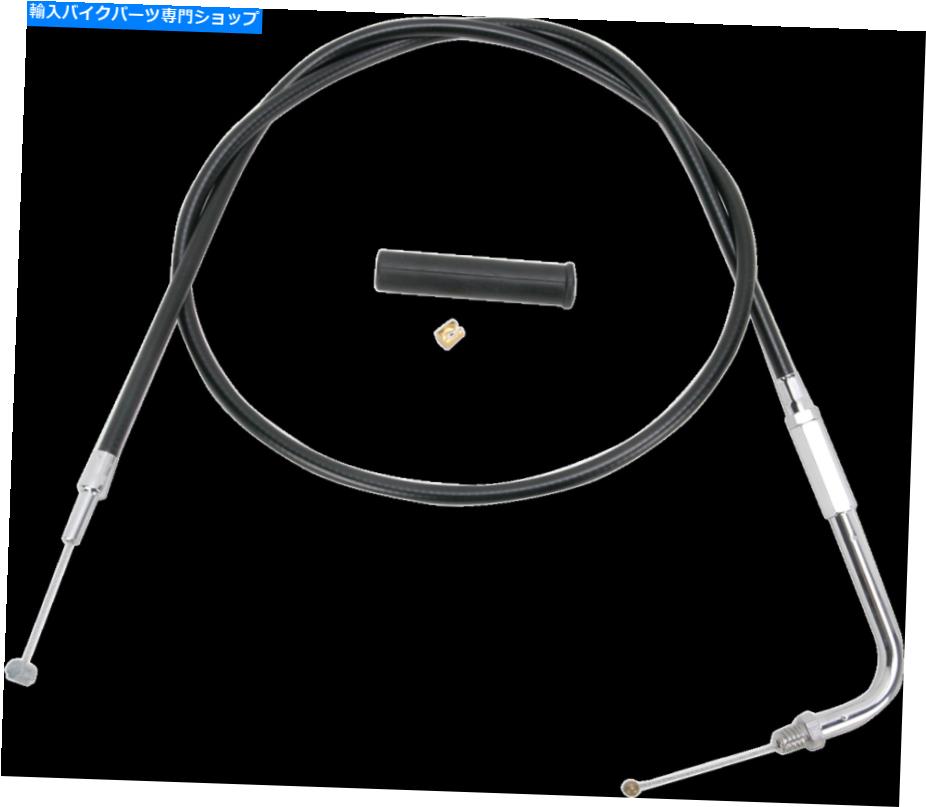 Cables カスタムハンドルバー36in用のブラックビニールスロットルケーブルをドラッグします。 Drag Specialties Black Vinyl Throttle Cable for Custom Handlebars 36in.【並行輸入品】