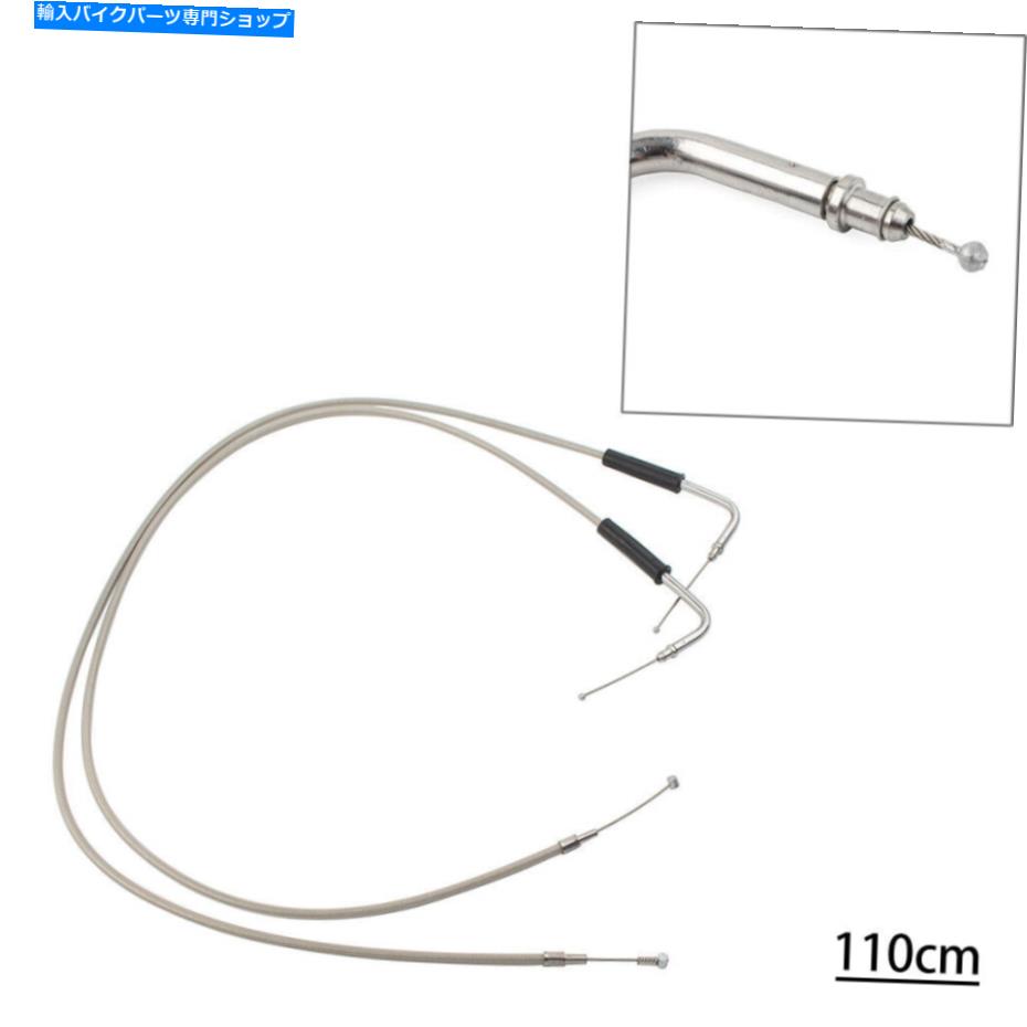 Cables ハーレースポーツスターXL1200 883ダイナロードキングEA用の110cmステンレススロットルケーブル 110cm Stainless Throttle Cable For Harley Sportster XL1200 883 Dyna Road King ea【並行輸入品】 38,396円