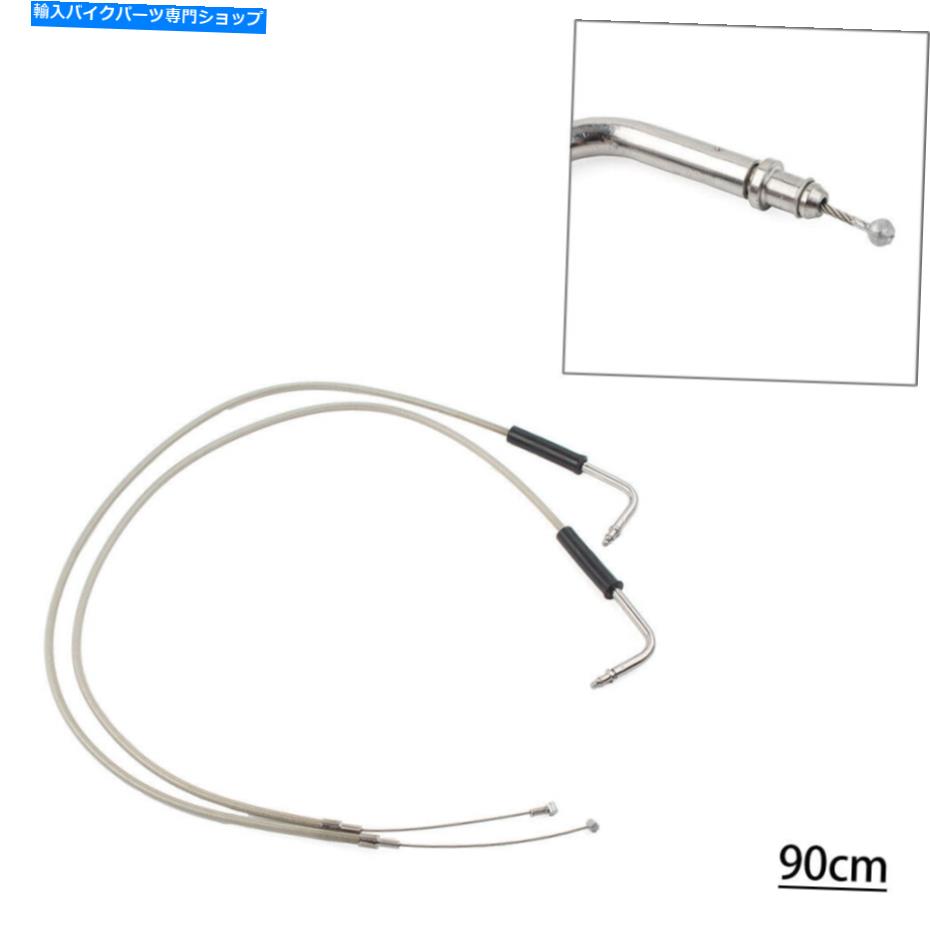 Cables HarleySportster XL1200 883 DYNA ROAD KING 90cmステンレススロットルケーブルに適しています Fit For Harley Sportster XL1200 883 Dyna Road King 90cm Stainless Throttle Cable【並行輸入品】