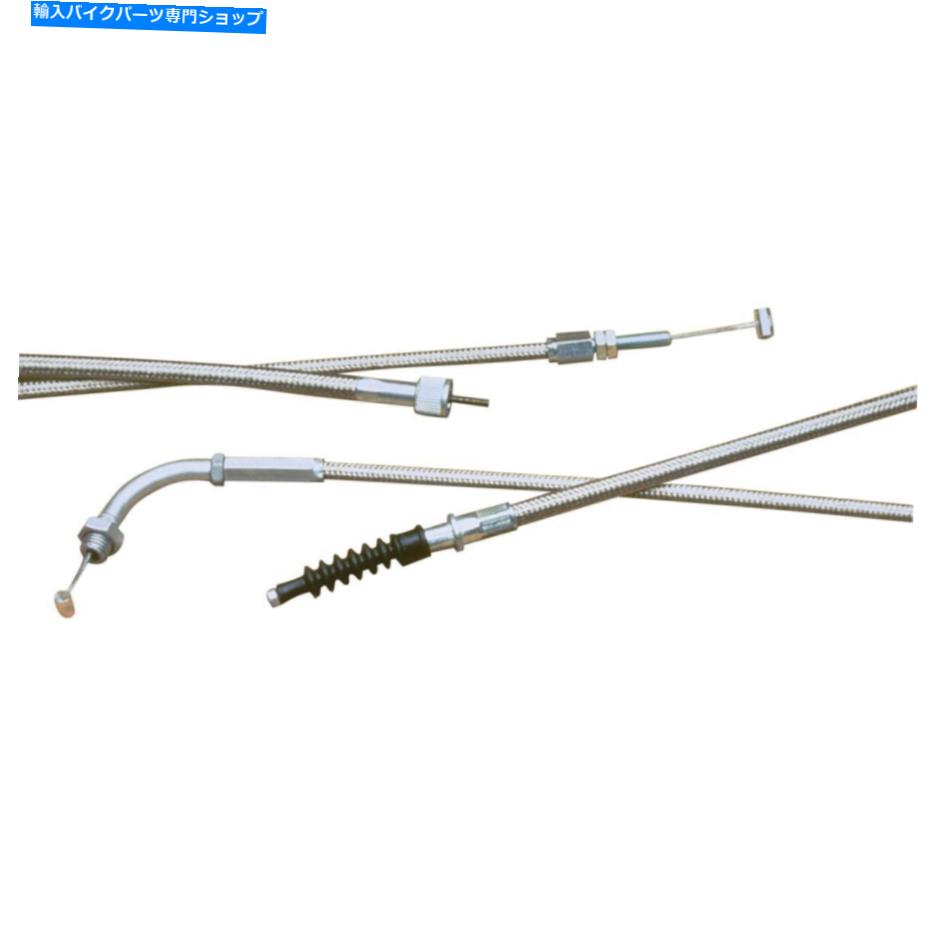 Cables モーションプロアーマーコートステンレススチールプッシュスロットルケーブル(+2インチ)-65-0341 Motion Pro Armor Coat Stainless Steel Push Throttle Cable (+2in.) - 65-0341【並行輸入品】