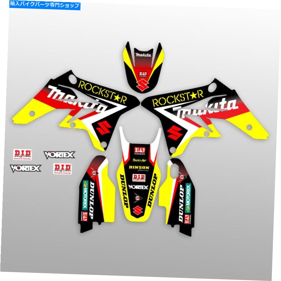 Graphics decal kit 2007-2009スズキRMZ 250グラフィックキットRMZ250ロックスター:ブラック /レッドデカールキット 2007 - 2009 SUZUKI RMZ 250 GRAPHICS KIT RMZ250 ROCKSTAR : BLACK / RED DECALS KIT【並行輸入品】