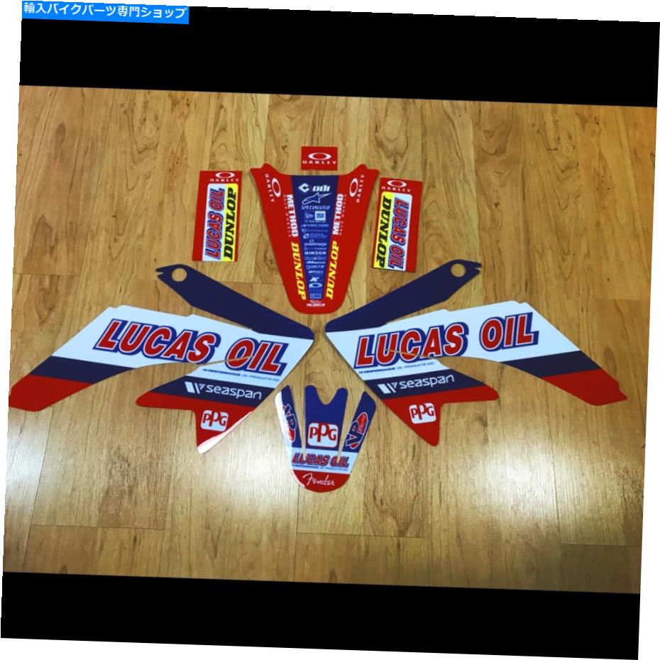 Graphics decal kit 2004-2013ホンダCRF 70ステッカーグラフィックキットCRF70ルーカスオイル：赤 /青いデカール 2004 - 2013 HONDA CRF 70 STICKER GRAPHICS KIT CRF70 LUCAS OIL : RED / BLUE DECAL【並行輸入品】