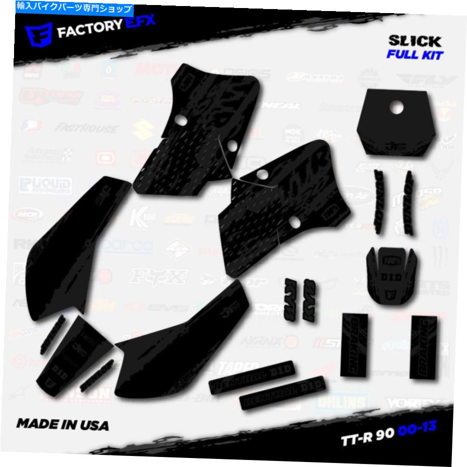 【楽天市場】Graphics decal kit ブラックアウトスリックレーシンググラフィックスキットフィット0008ヤマハTTR90