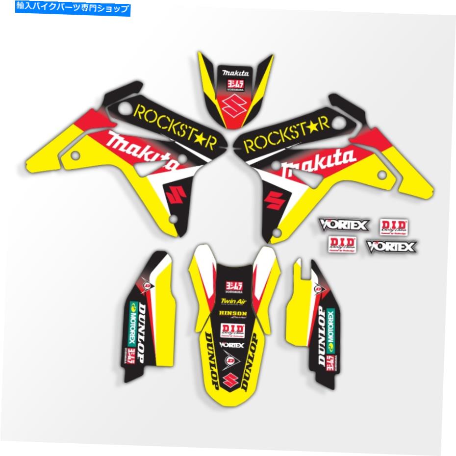 Graphics decal kit 2007スズキRMZ 450グラフィックデカールキットRMZ450ロックスター：ブラック /レッドグラフィックス 2007 SUZUKI RMZ 450 GRAPHICS decals KIT RMZ450 ROCKSTAR : BLACK / RED graphics【並行輸入品】