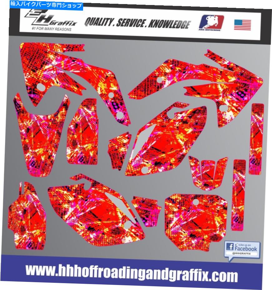 Graphics decal kit 2003-2012のグラフィックキットホンダCR85 CR 85抽象シュラウドデカールグラフィックス Graphic Kit for 2003-2012 Honda CR85 CR 85 Abstract shroud Decal Graphics【並行輸入品】