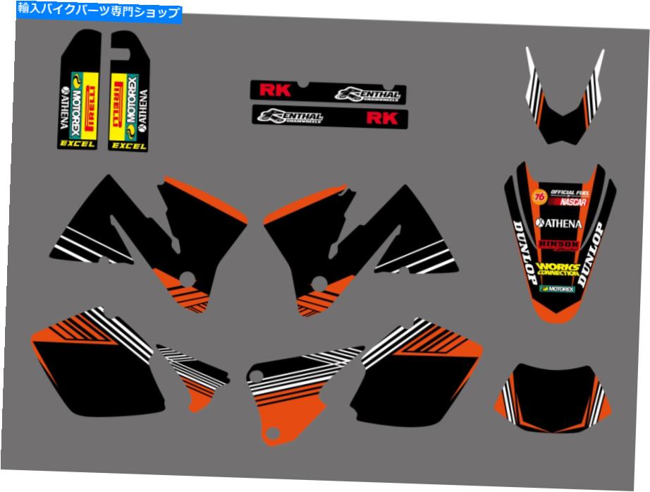 Graphics decal kit チームグラフィックスの背景ktm for ktm exc50 300 350 400 520 2001-2002 Team Graphics Backgrounds Decals Kit For KTM EXC 250 300 350 400 520 2001-2002【並行輸入品】