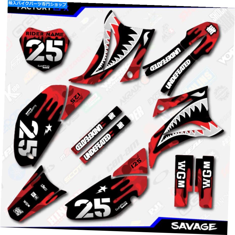 Graphics decal kit レッドサベージカモレーシンググラフィックスキットフィット08-22ヤマハTTR125 TTR 125デカール Red Savage Camo Racing Graphics Kit fits 08-22 YAMAHA TTR125 TTR 125 decal【並行輸入品】