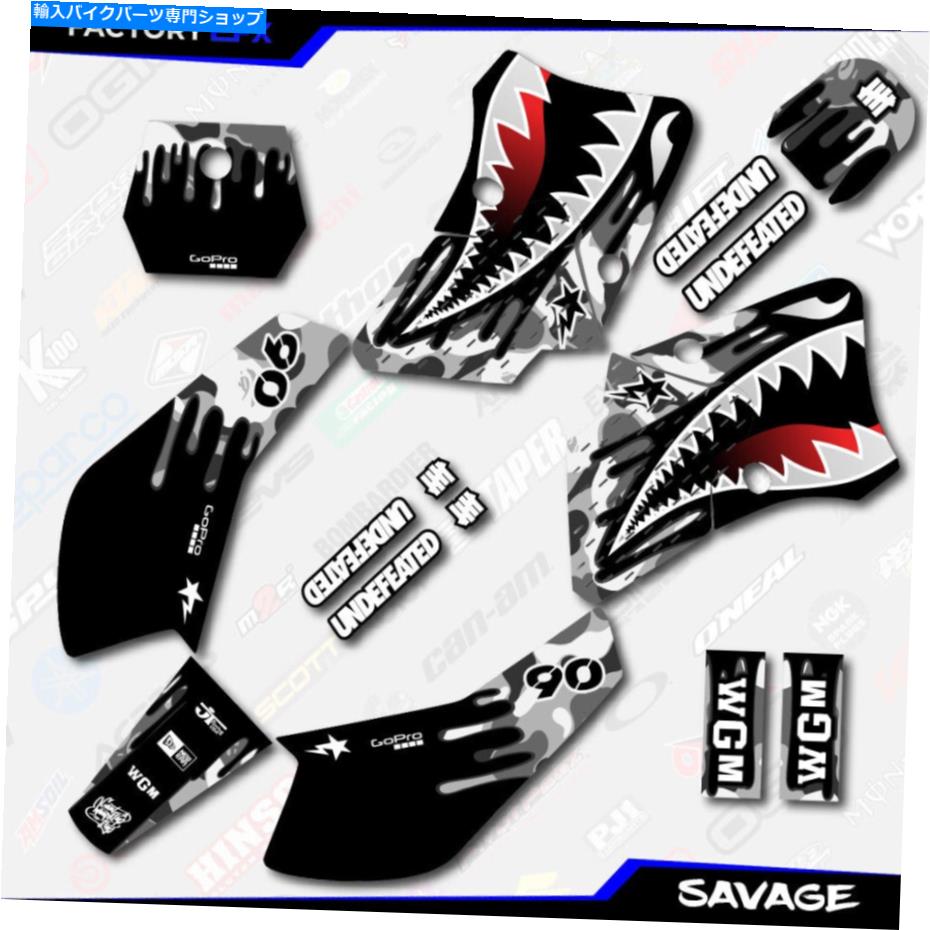 Graphics decal kit グレーサベージレーシンググラフィックスキットは00-13ヤマハTTR90 TTR 90デカールに適合します Gray Savage Racing Graphics Kit fits 00-13 YAMAHA TTR90 TTR 90 decal【並行輸入品】
