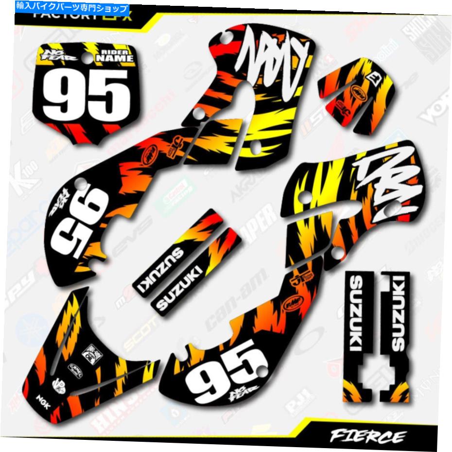 Graphics decal kit Fire Red Orange Fierce Graphics Kitはスズキdrz110 drz 110すべて年間デカールに適合します Fire Red Orange Fierce Graphics Kit fits Suzuki DRZ110 DRZ 110 All years Decal【並行輸入品】