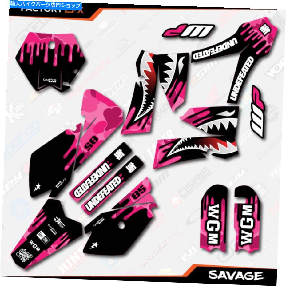 Graphics decal kit ピンクサベージ迷彩レーシンググラフィックスキットはKTM 06-12 SX85 SX 85デカールに適合します Pink Savage Camo Racing Graphics Kit fits KTM 06-12 Sx85 Sx 85 Decal【並行輸入品】