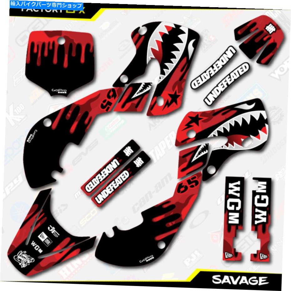 Graphics decal kit レッドサベージカモレーシンググラフィックスキットフィット01-21スズキRM65 RM 65デカール Red Savage Camo Racing Graphics Kit fits 01-21 Suzuki RM65 RM 65 Decal【並行輸入品】 39,397円