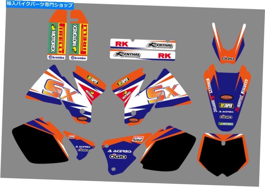 Graphics decal kit KTM 125 200 250 380 400 520 SX 1998-2000用のグラフィックキットデカールステッカー Graphics Kit Decals Stickers For KTM 125 200 250 380 400 520 SX 1998-2000【並行輸入品】
