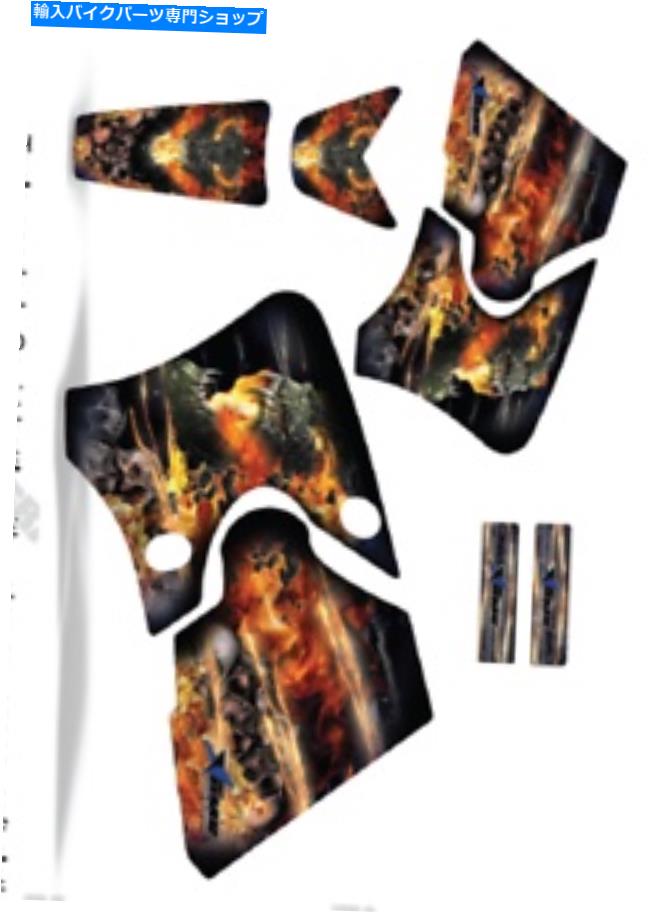 Graphics decal kit ヤマハTTR 90 2000-2007 Firestorm Blackのグラフィックキットステッカーデカールラップ Graphics kit Sticker Decal Wrap for Yamaha TTR 90 2000-2007 FIRESTORM BLACK【並行輸入品】