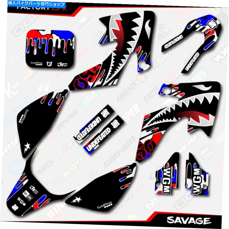 Graphics decal kit USAレッドホワイトブルーサベージレーシンググラフィックキットフィット04-12ホンダCRF50 CRF 50デカール USA Red White Blue Savage Racing Graphics kit Fit 04-12 Honda Crf50 CRF 50 Decal【並行輸入品】