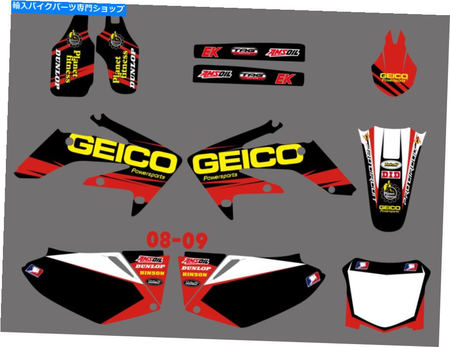 Graphics decal kit Honda CRF 250 250R CRF250R 2008 2009 08 09のチームグラフィックデカールステッカーキット Team Graphics Decals Stickers Kit For Honda CRF 250 250R CRF250R 2008 2009 08 09【並行輸入品】