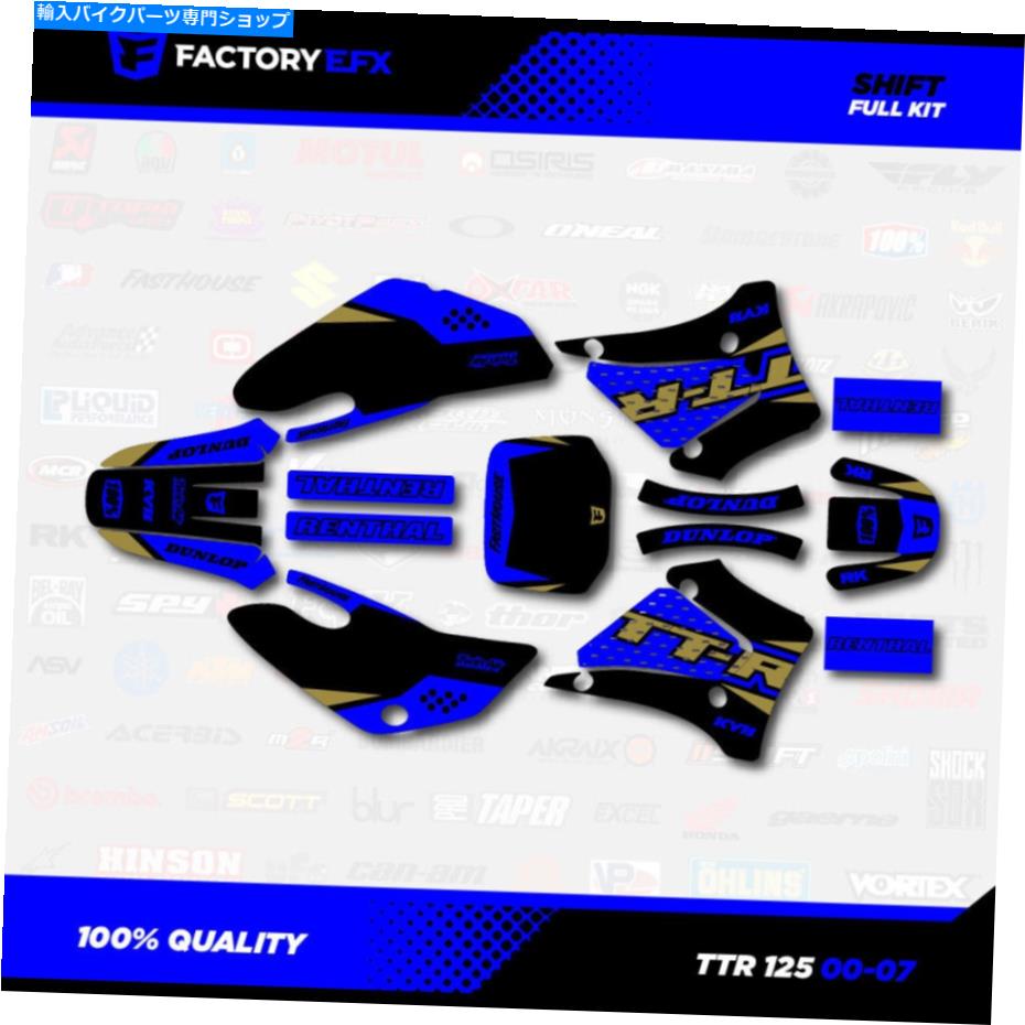 Graphics decal kit Blue＆Gold Shift Racing Graphics Kitフィット00-07 Yamaha TTR125 TTR 125デカール Blue & Gold Shift Racing Graphics Kit fits 00-07 YAMAHA TTR125 TTR 125 decal【並行輸入品】
