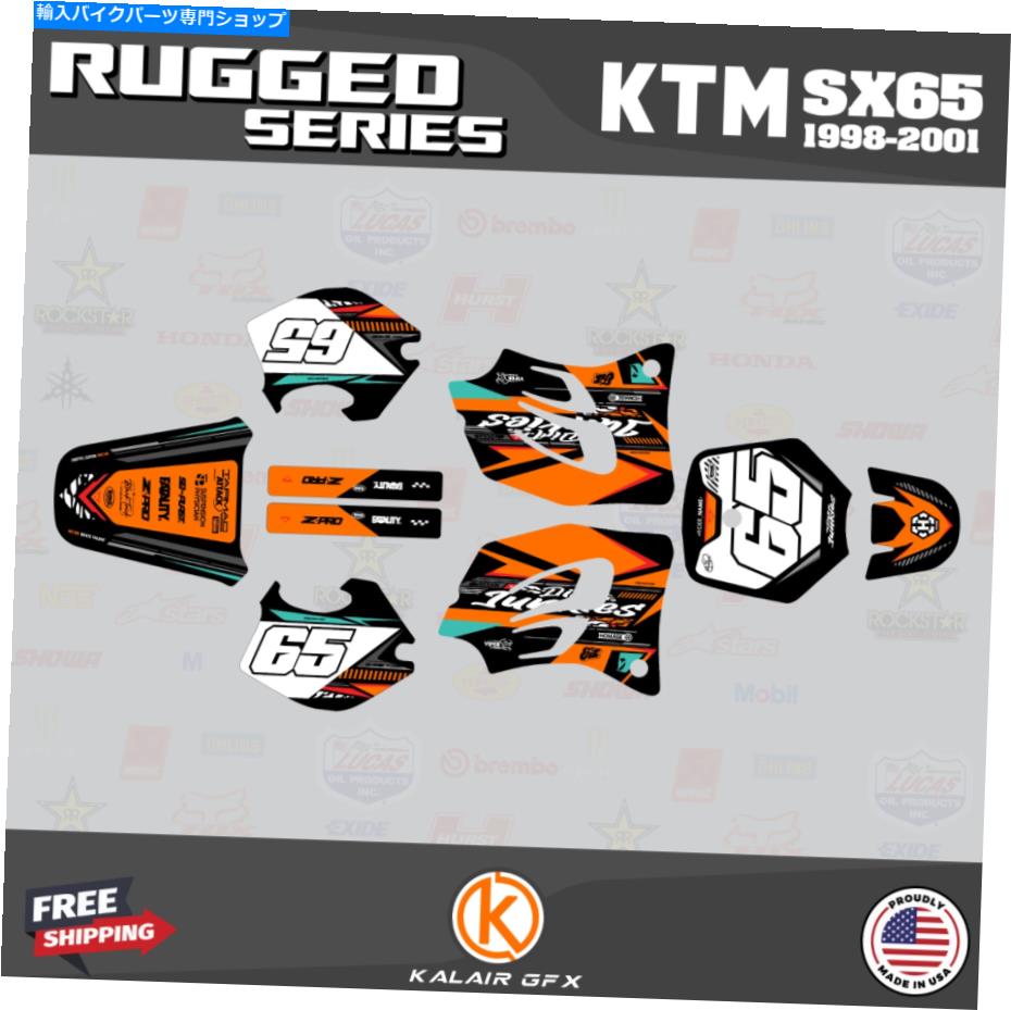 Graphics decal kit KTM 65SX SX65用のグラフィックキット（1998-2001）SX-65 Rugged-Orange Graphics Kit for KTM 65SX SX65 (1998-2001) SX-65 Rugged-Orange【並行輸入品】