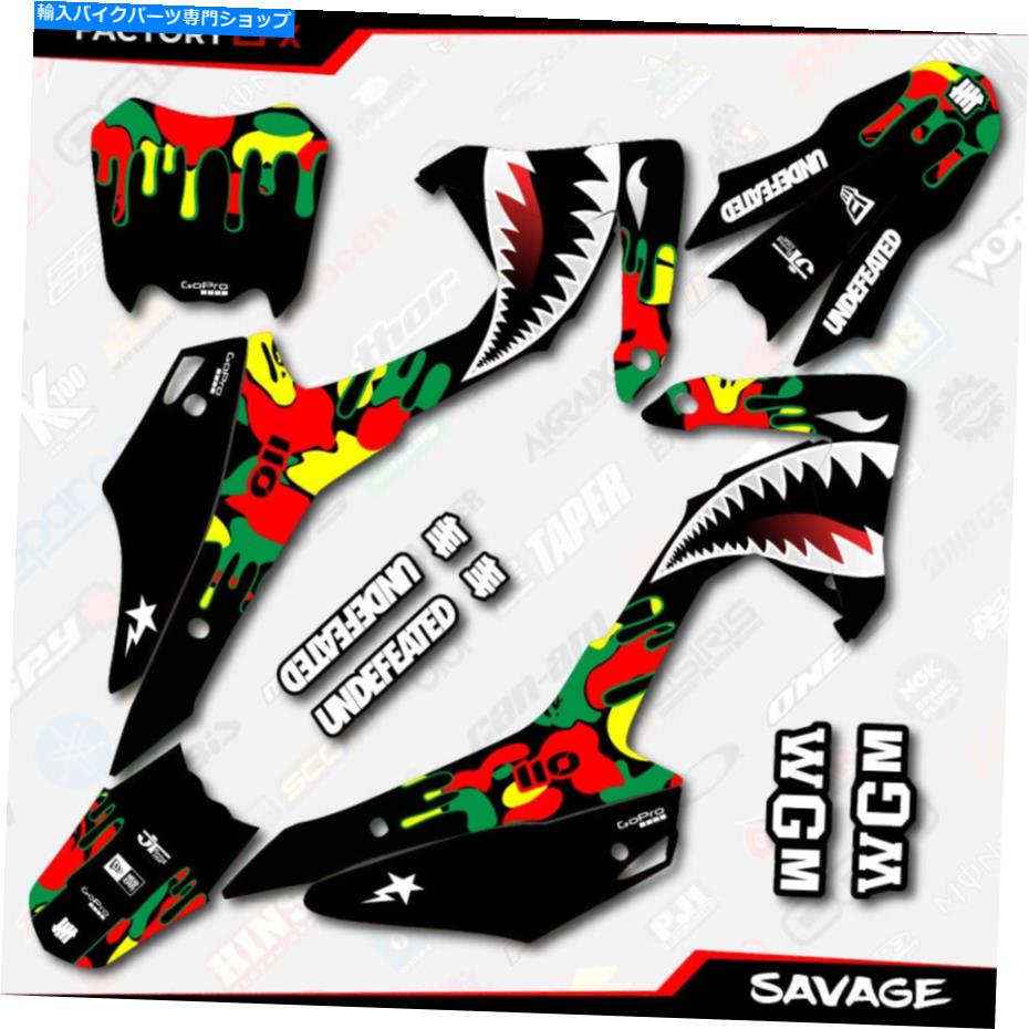 Graphics decal kit Rasta CRF110 SAVAGE RACING GRAPHICS KITはホンダ2013-2018デカール13-18に適合します Rasta Crf110 Savage Racing Graphics kit fits Honda 2013-2018 decal 13-18【並行輸入品】