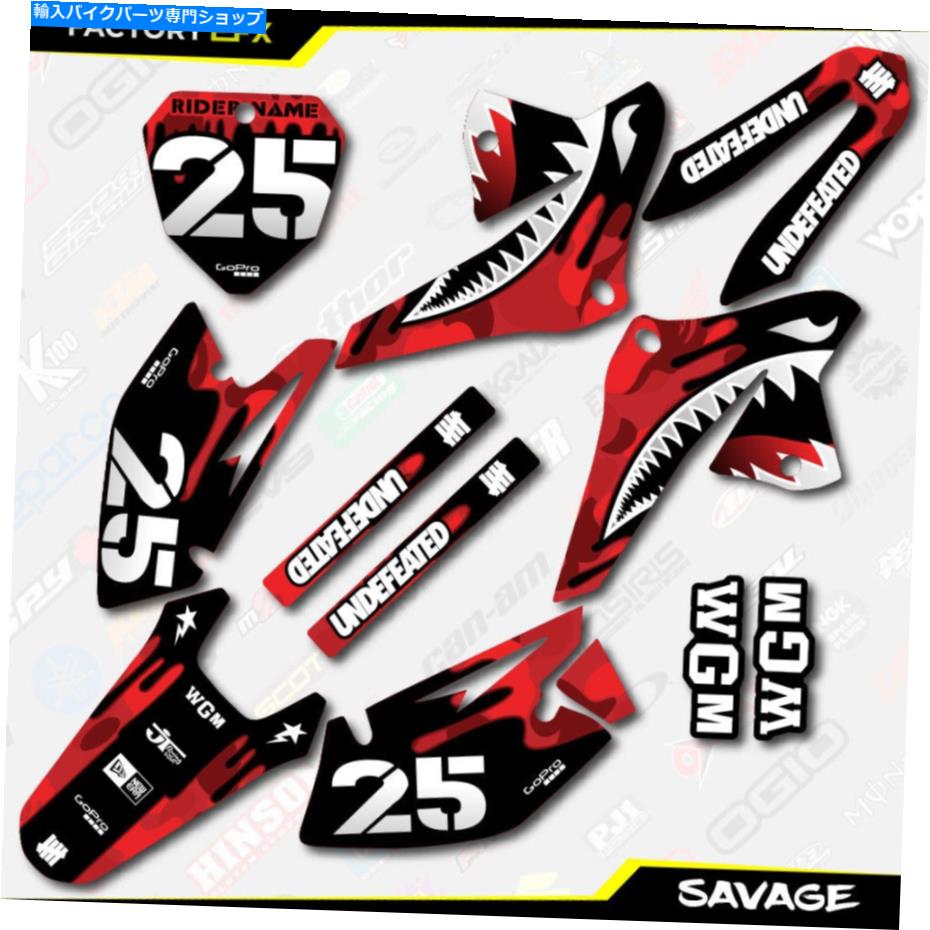 Graphics decal kit レッドサベージカモグラフィックスキットフィット08-22スズキDRZ125 DRZ 125デカール2008 2022 Red Savage Camo Graphics Kit fits 08-22 Suzuki DRZ125 DRZ 125 decal 2008 2022【並行輸入品】