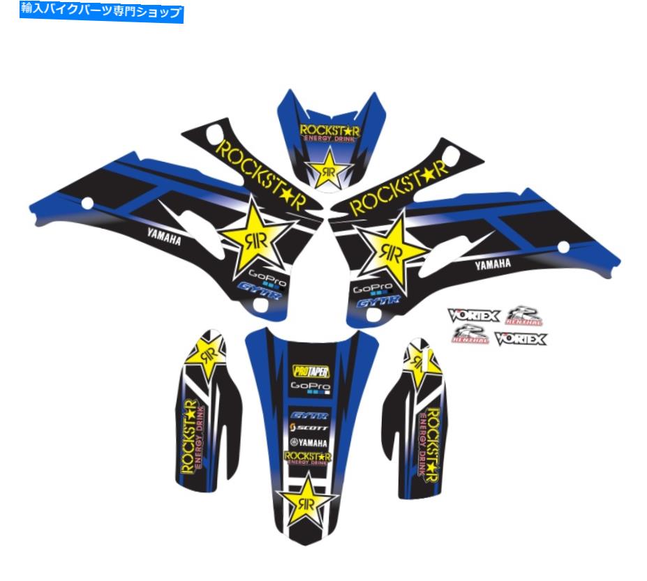 Graphics decal kit 2002-2014 Yamaha YZ 85 YZ85グラフィックステッカーキットロックスター：ブルー /ブラックデカール 2002 - 2014 YAMAHA YZ 85 YZ85 GRAPHICS STICKER KIT ROCKSTAR : BLUE / BLACK DECAL【並行輸入品】