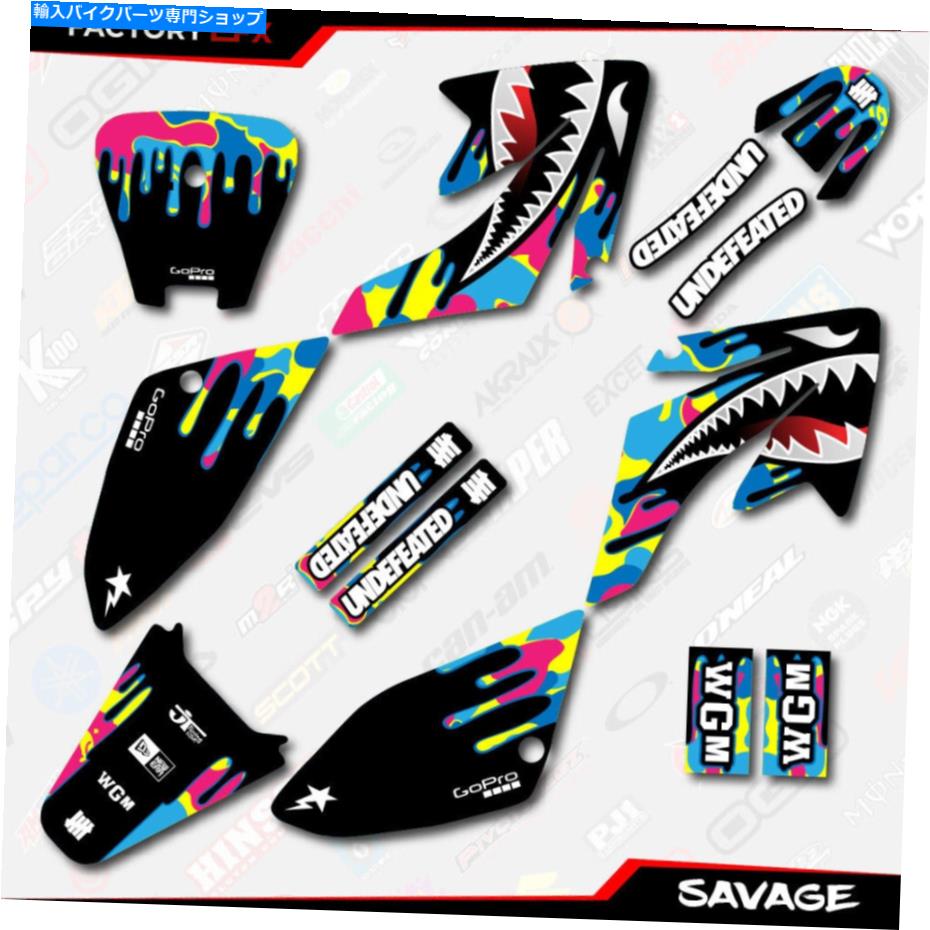 Graphics decal kit cmykサベージレーシンググラフィックスキットフィット04-10ホンダCRF70 CRF80 CRF100 CRF 70 80 CMYK Savage Racing Graphics kit Fits 04-10 Honda Crf70 Crf80 Crf100 CRF 70 80【並行輸入品】
