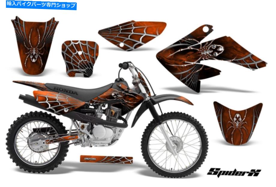 Graphics decal kit ホンダCRF 70グラフィックスカールcreatorx spiderx orange dark HONDA CRF 70 GRAPHICS KIT DECALS CREATORX SPIDERX ORANGE DARK【並行輸入品】