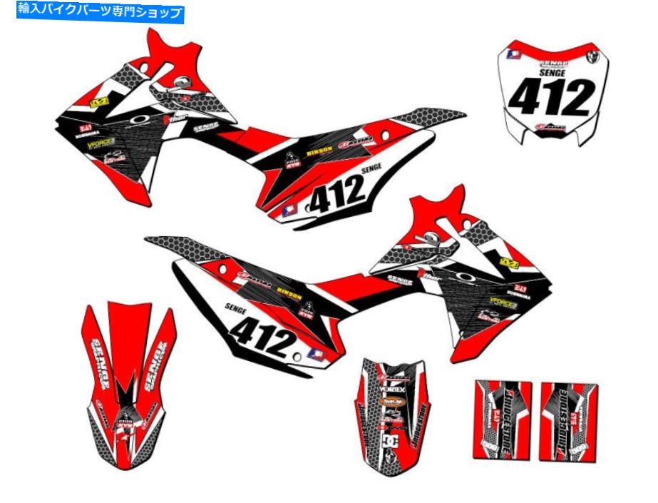 Graphics decal kit 2013-2018 CRF 110 Podium Red Senge Graphics KitとHondaと互換性 2013-2018 CRF 110 PODIUM Red Senge Graphics Kit Compatible with Honda【並行輸入品】