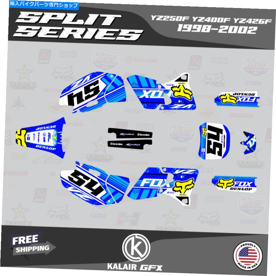 Graphics decal kit ヤマハのグラフィックキットYZ250F YZ400F YZ426F 1998-2002スプリットブルー Graphics Kit for YAMAHA YZ250F YZ400F YZ426F 1998-2002 Split-Blue【並行輸入品】 42,108円