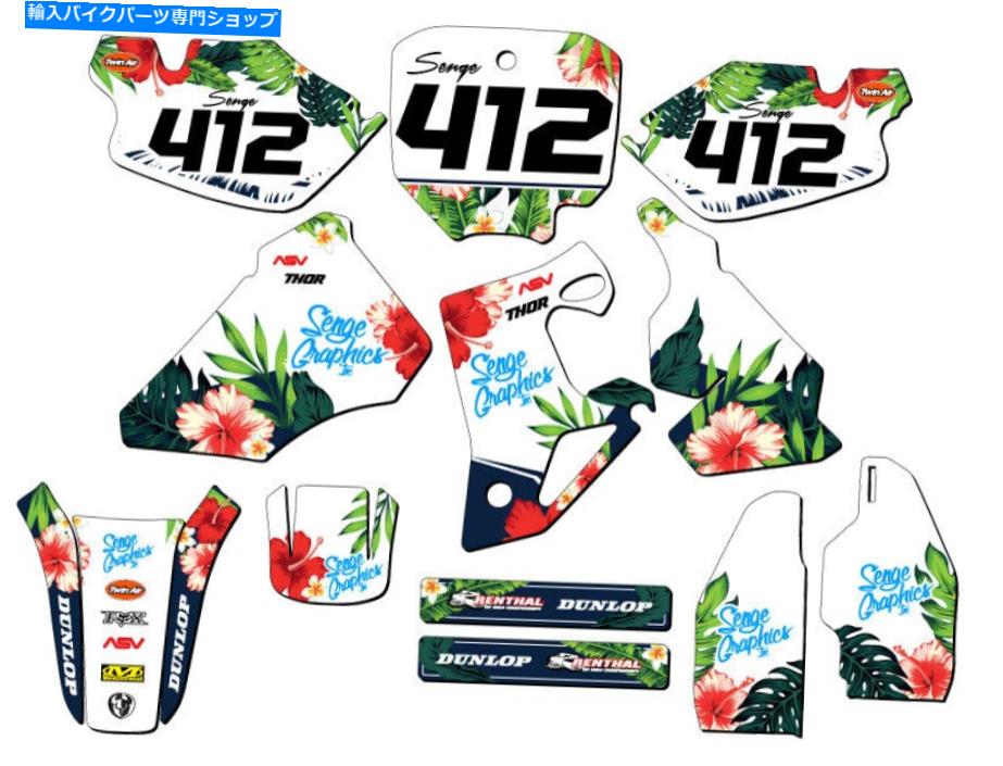 Graphics decal kit 1996-2002 CR 80 Tropic White Senge Graphics KitとHondaと互換性 1996-2002 CR 80 TROPIC White Senge Graphics Kit Compatible with Honda【並行輸入品】