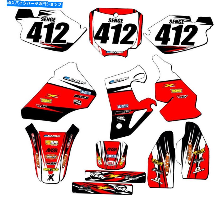 Graphics decal kit 1996-2002 cr 80速度レッドセンゲグラフィックスキットとホンダと互換性 1996-2002 CR 80 VELOCITY Red Senge Graphics Kit Compatible with Honda【並行輸入品】