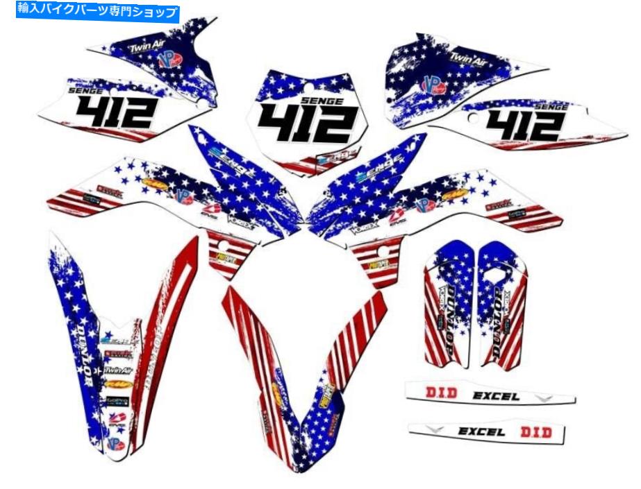 Graphics decal kit 2015-2017 SX 85 Merica USA Senge Graphics Kit KTMと互換性 2015-2017 SX 85 MERICA Usa Senge Graphics Kit Compatible with KTM【並行輸入品】