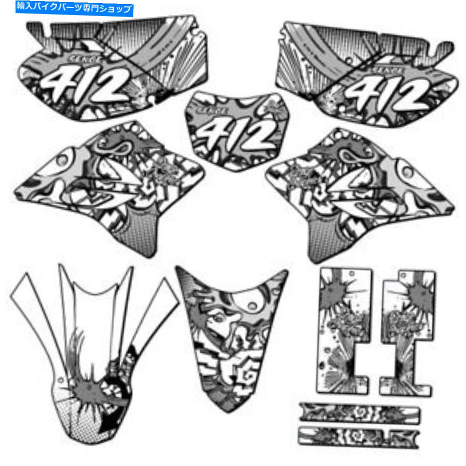 Graphics decal kit 2005-2022 TTR 230 Zany White Senge Graphics Kit Yamahaと互換性 2005-2022 TTR 230 ZANY White Senge Graphics Kit Compatible with Yamaha【並行輸入品】