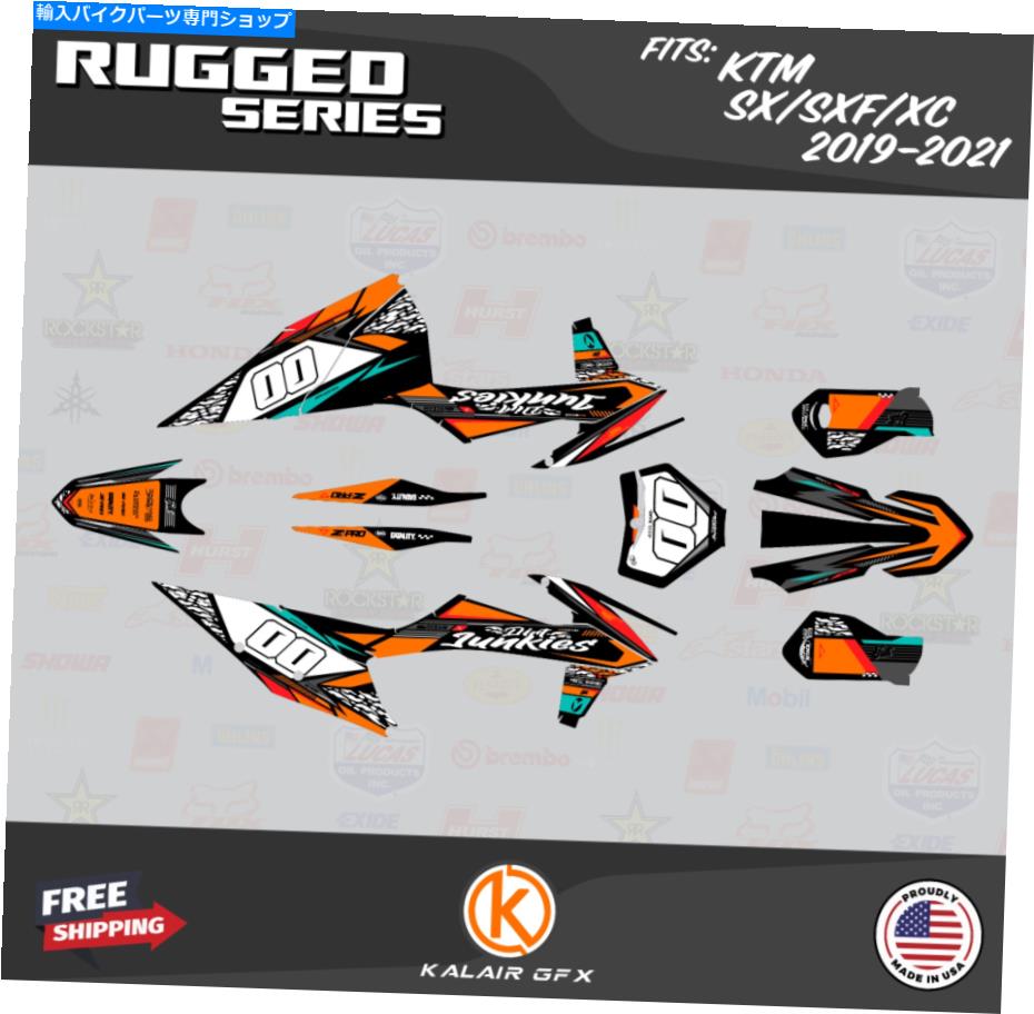 Graphics decal kit グラフィックキットの/適合KTM SX SXF XC 125 250 450 2019 2020 2021頑丈なオレンジ Graphics Kit for/fits KTM SX SXF XC 125 250 450 2019 2020 2021 Rugged Orange【並行輸入品】