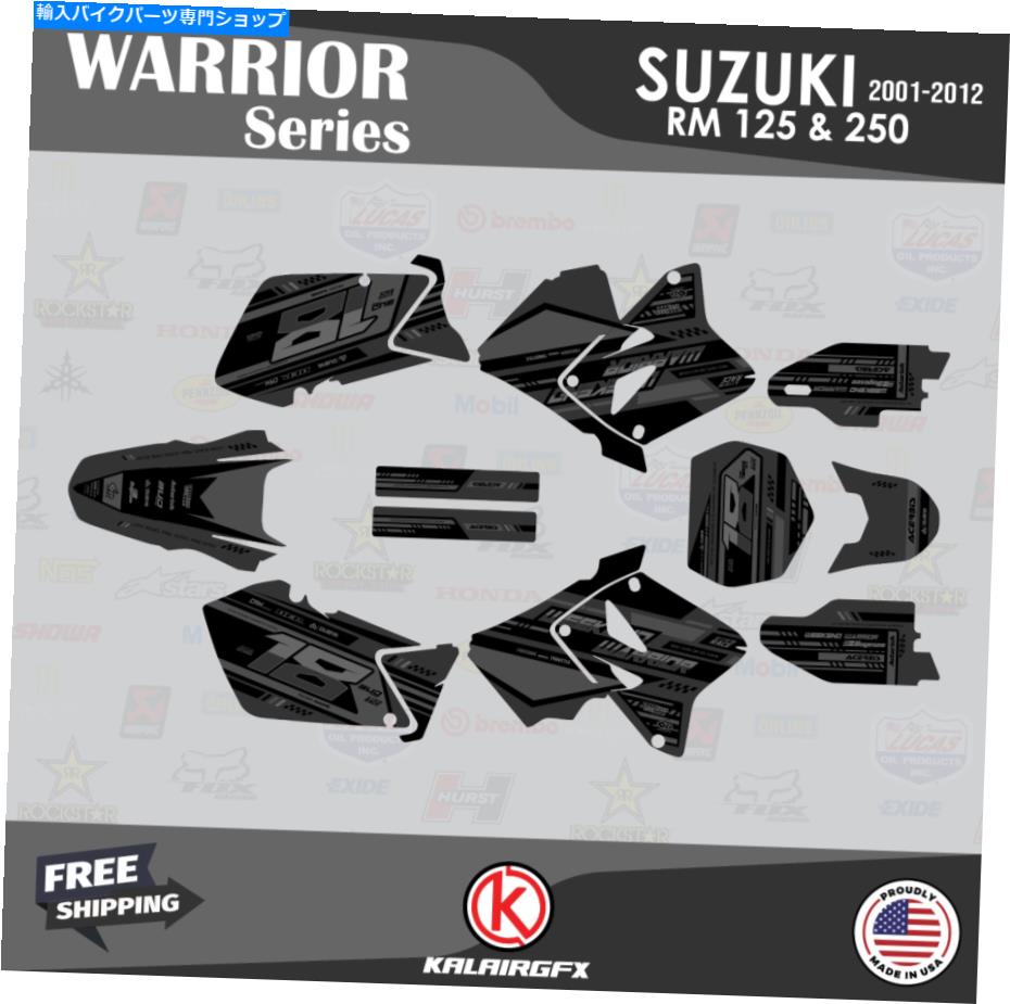 Graphics decal kit スズキのグラフィックキットRM125 RM250（2001-2012）RM 125 RM 250 Warrior-Smoke Graphics Kit For Suzuki RM125 RM250 (2001-2012) RM 125 RM 250 Warrior-Smoke【並行輸入品】