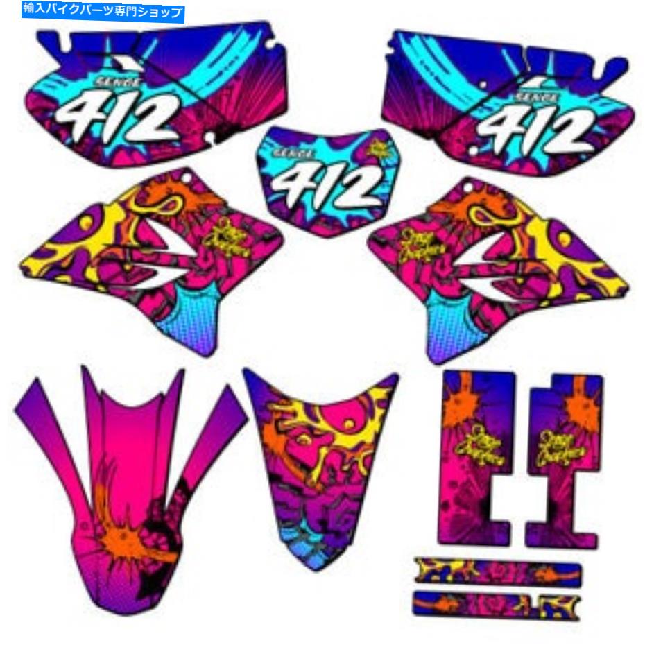 Graphics decal kit 2005-2022 TTR 230 Zany Pink Senge Graphics Kitとヤマハと互換性 2005-2022 TTR 230 ZANY Pink Senge Graphics Kit Compatible with Yamaha【並行輸入品】