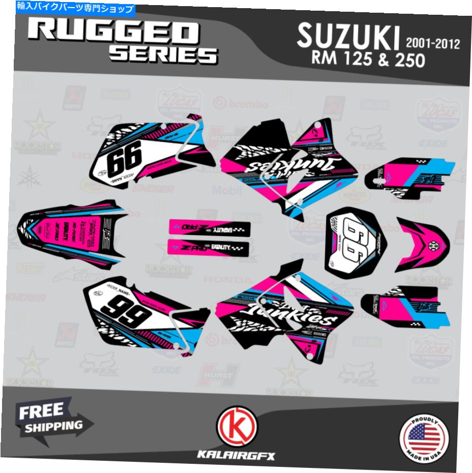 Graphics decal kit スズキのグラフィックキットRM125 RM250（2001-2012）RM 125 RM 250 Rugged-Magenta Graphics Kit For Suzuki RM125 RM250 (2001-2012) RM 125 RM 250 Rugged-Magenta【並行輸入品】