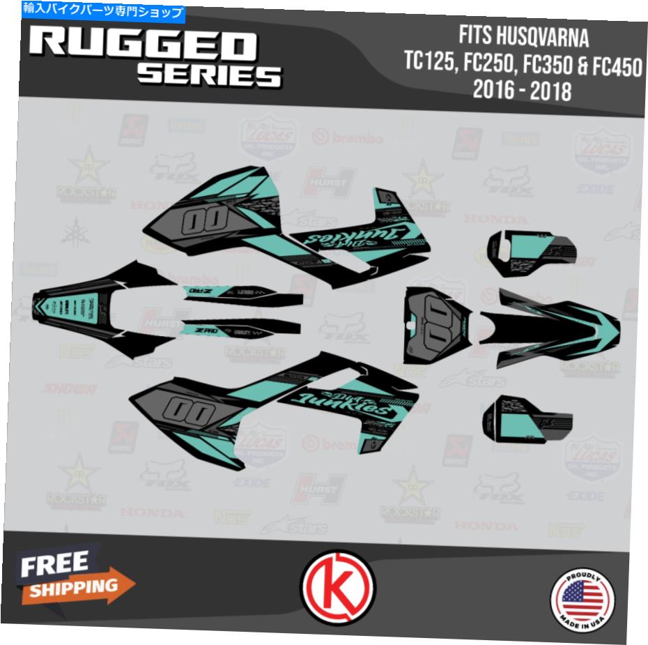 Graphics decal kit ハスクバルナのグラフィックキットTC125 FC250 FC350 FC450 2016 2017 2018 Rugged -T Shft Graphics Kit for Husqvarna TC125 FC250 FC350 FC450 2016 2017 2018 Rugged -T Shft【並行輸入品】