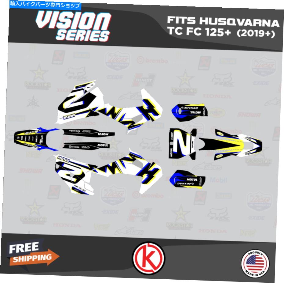Graphics decal kit ハスクバルナのグラフィックキットTC125 TC250 FC250 FC350 FC450 2019-2022 Vision -WHBL Graphics kit for Husqvarna TC125 TC250 FC250 FC350 FC450 2019-2022 Vision - whbl【並行輸入品】