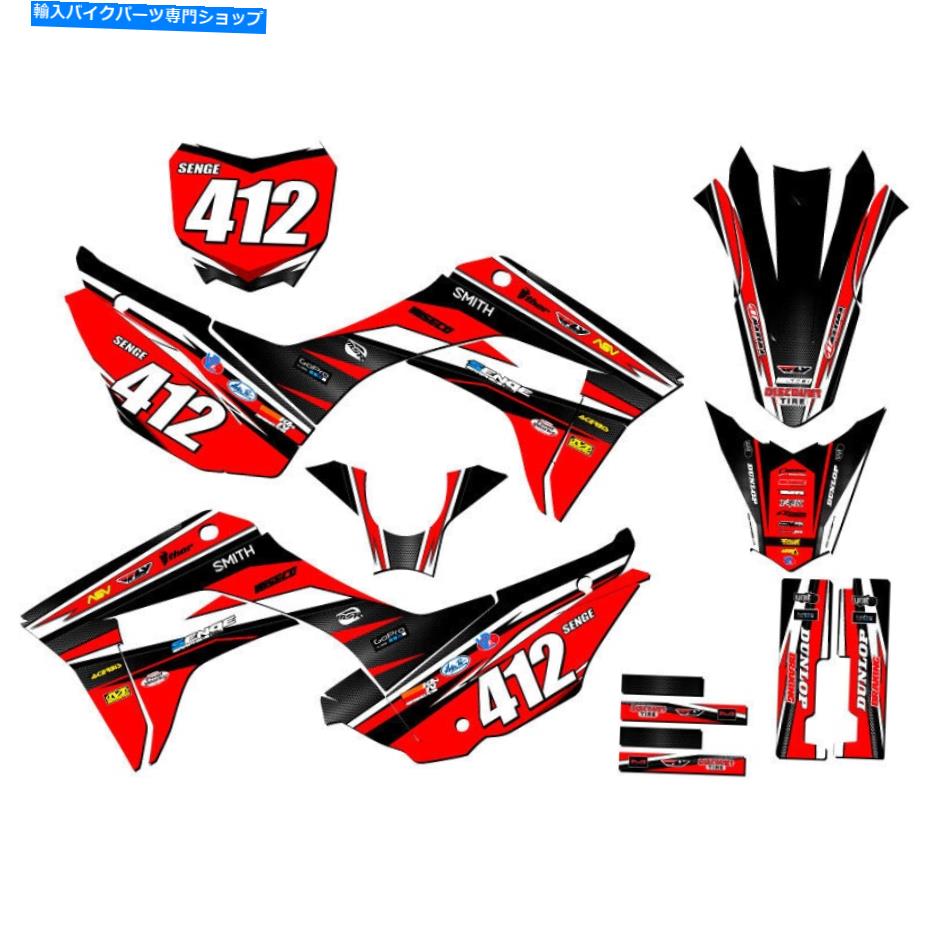 Graphics decal kit 2019-2022 CRF 110 Vigor Red Senge Graphics KitとHondaと互換性 2019-2022 CRF 110 VIGOR Red Senge Graphics Kit Compatible with Honda【並行輸入品】