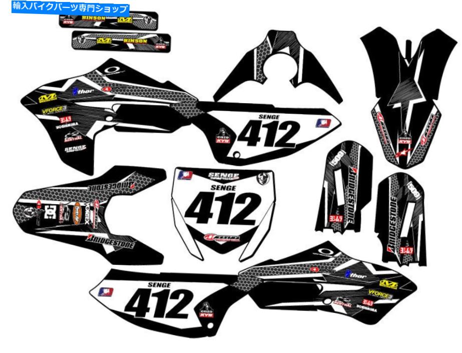 Graphics decal kit 2018-2022 YZ 65 Podium Black Senge Graphics Kit Yamahaと互換性 2018-2022 YZ 65 PODIUM Black Senge Graphics Kit Compatible with Yamaha【並行輸入品】