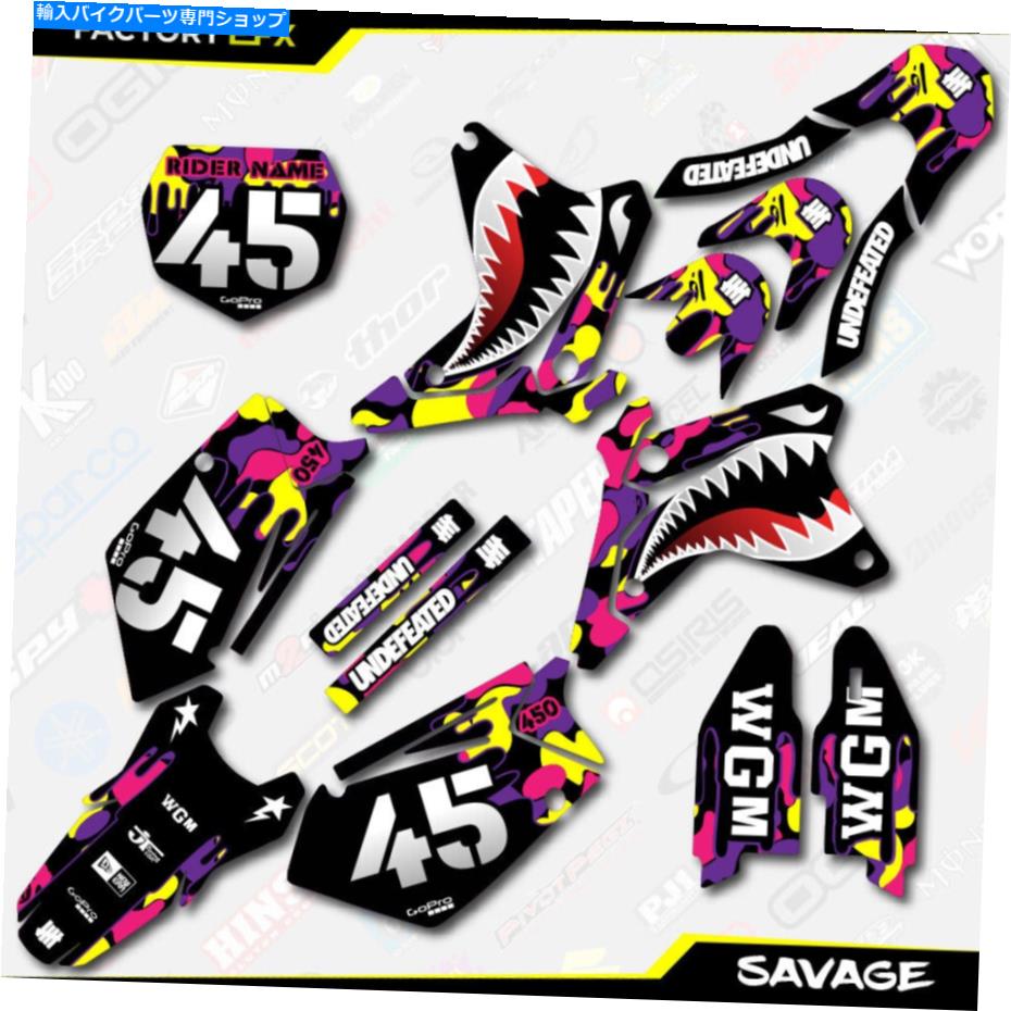 Graphics decal kit CMPKサベージ迷彩レーシンググラフィックスキットフィット05-06スズキRMZ450 RMZ 450デカール CMPK Savage Camo Racing Graphics Kit fits 05-06 Suzuki RMZ450 RMZ 450 decal【並行輸入品】