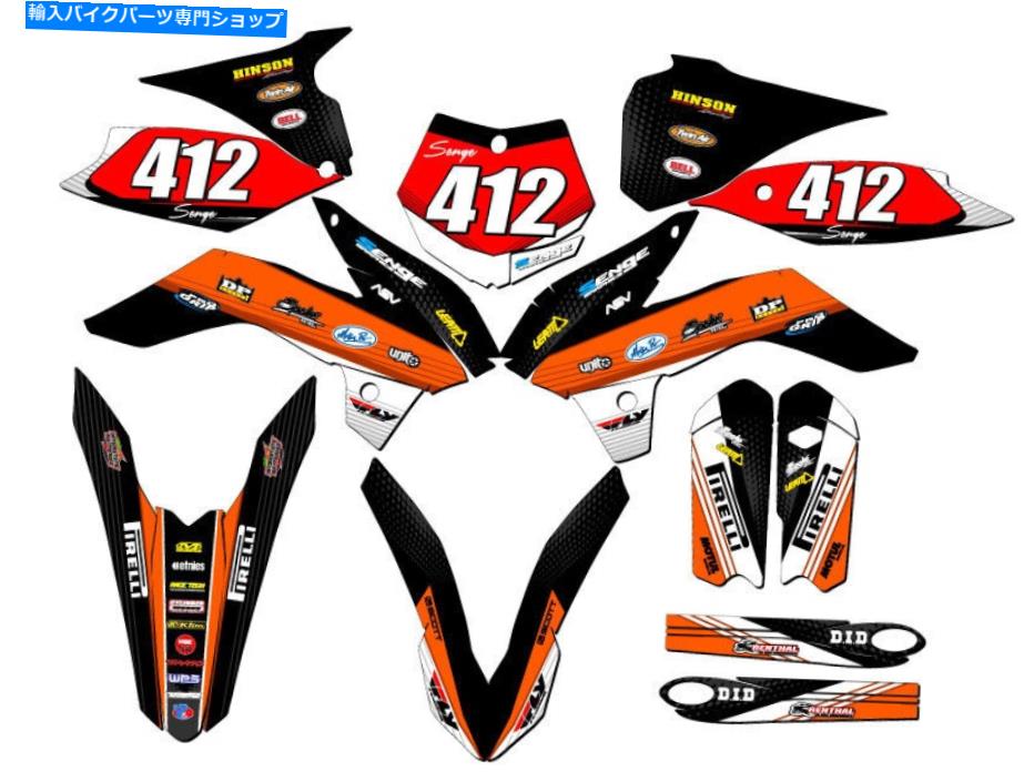 Graphics decal kit 2013-2014 SX 85 Ricochet Orange Senge Graphics Kit KTMと互換性 2013-2014 SX 85 RICOCHET Orange Senge Graphics Kit Compatible with KTM【並行輸入品】